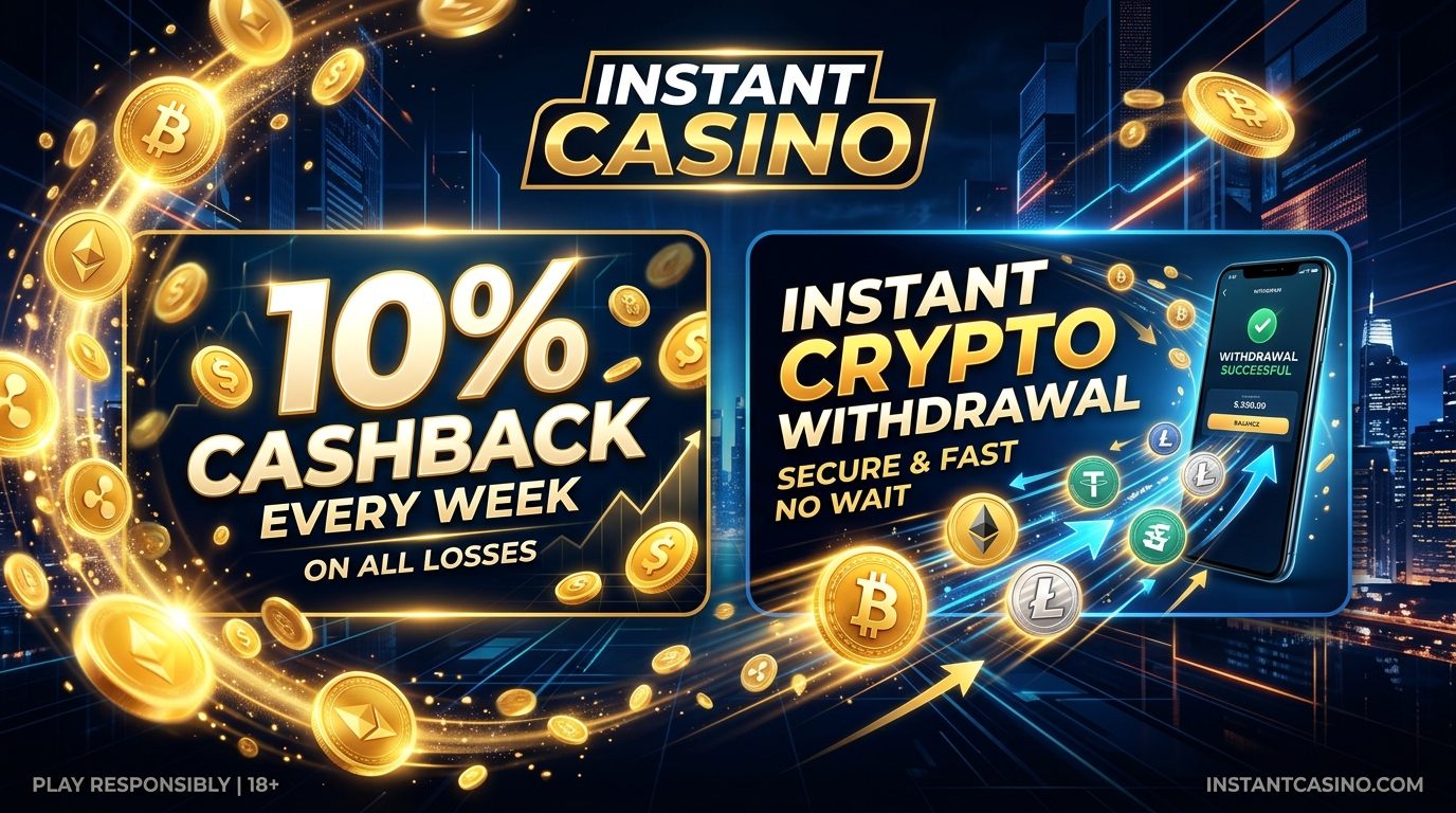 Instant Casino Launches No-KYC Registration Tier with Instant Crypto Withdrawals and 10% Weekly Cashback